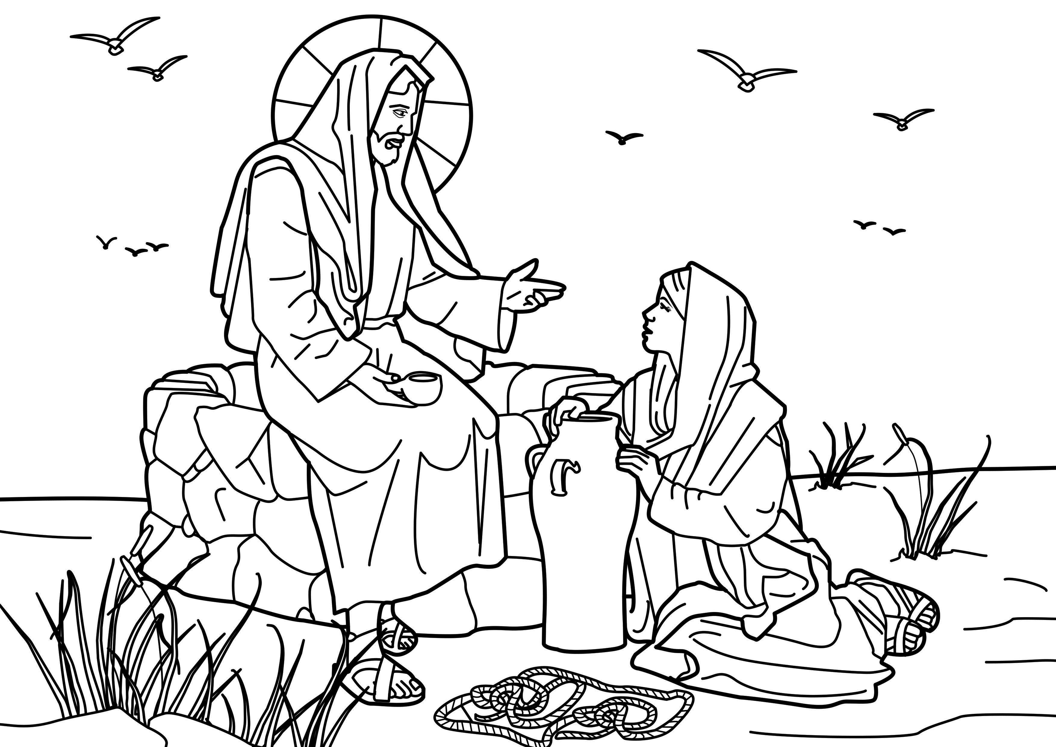 Coloring page: Jesus (Characters) #99029 - Free Printable Coloring Pages