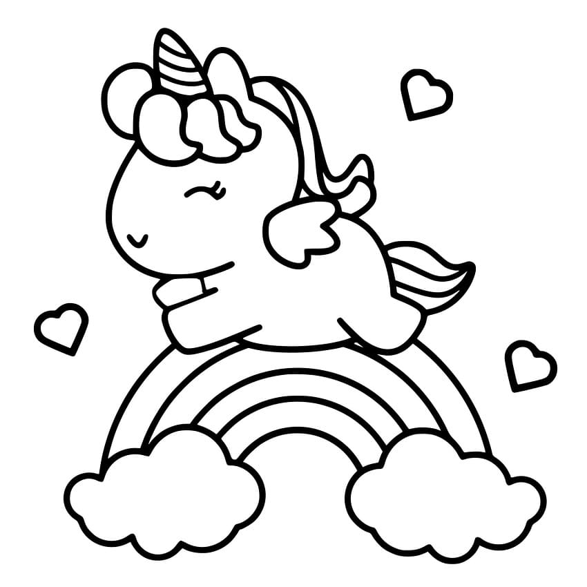 Free printable Kawaii Unicorn coloring page #209313 from Characters collection