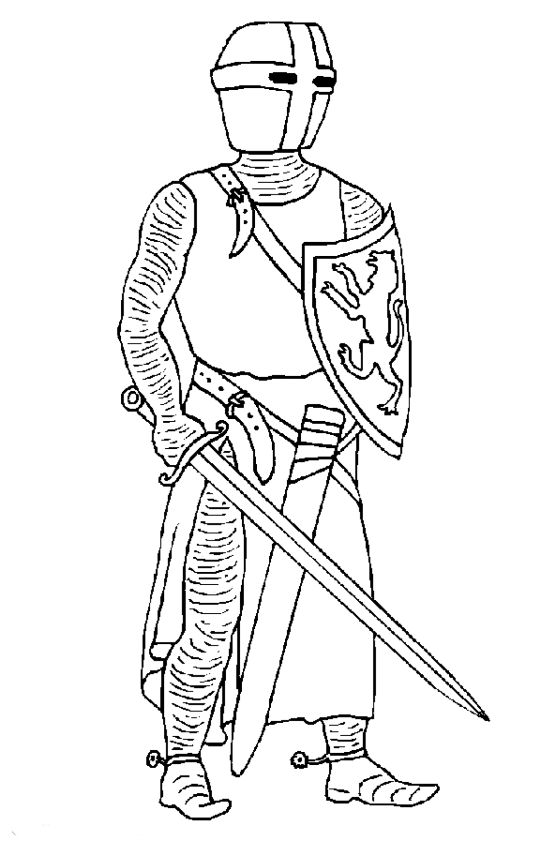Coloring page: Knight (Characters) #86892 - Free Printable Coloring Pages