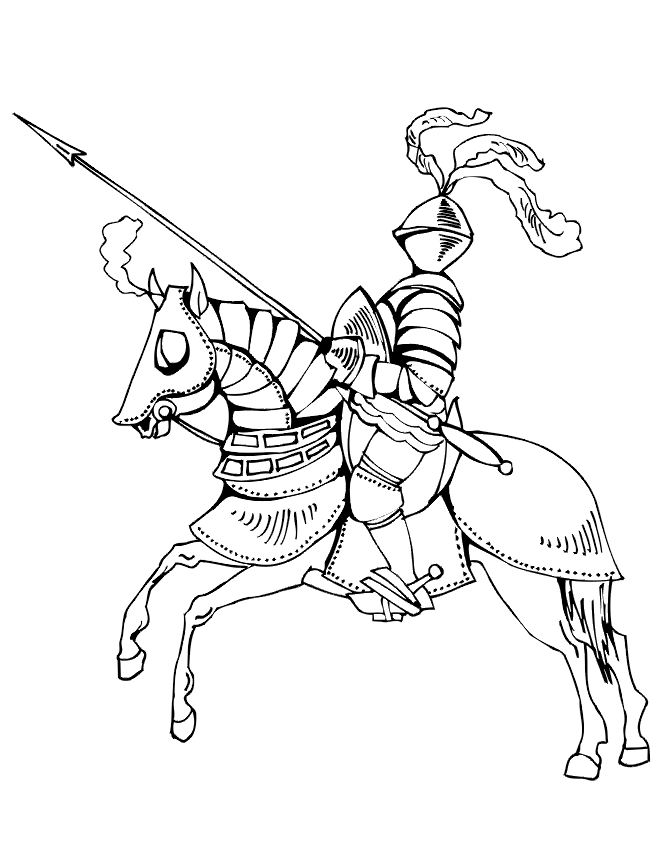 Coloring page: Knight (Characters) #86898 - Printable coloring pages