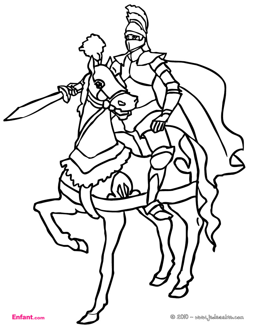 Coloring page: Knight (Characters) #86912 - Printable coloring pages