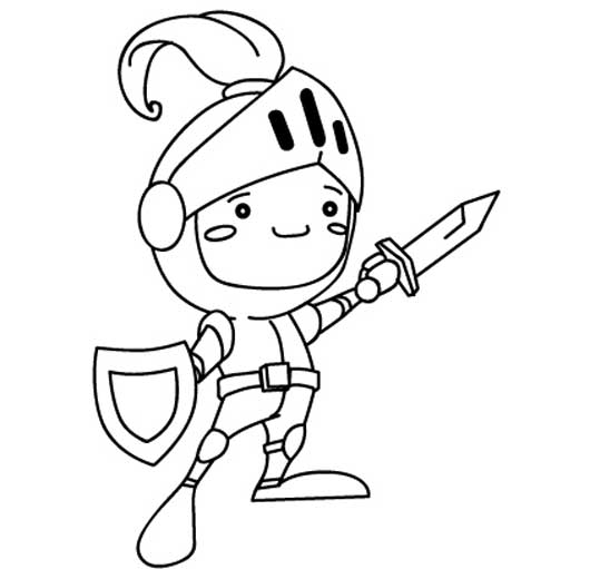 Knight Characters Printable Coloring Pages