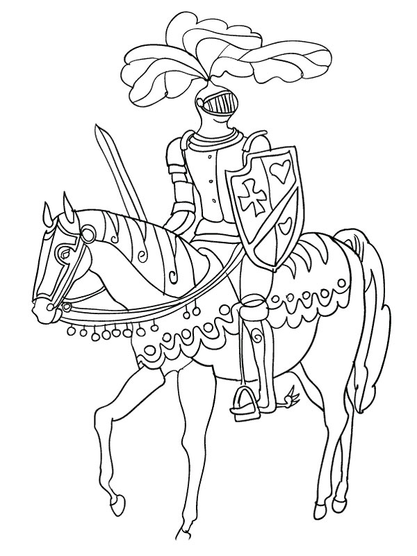 Coloring page: Knight (Characters) #86915 - Printable coloring pages