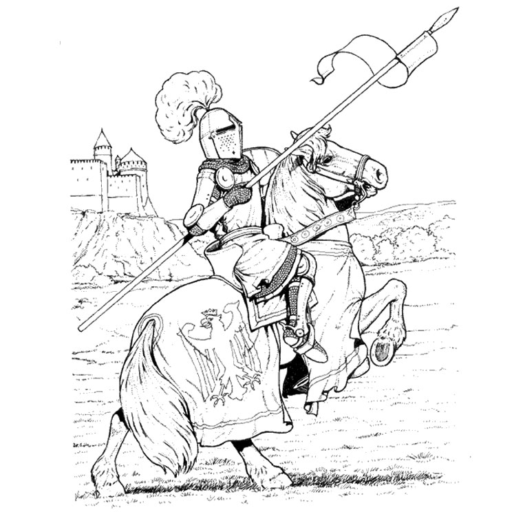 Coloring page: Knight (Characters) #86916 - Printable coloring pages