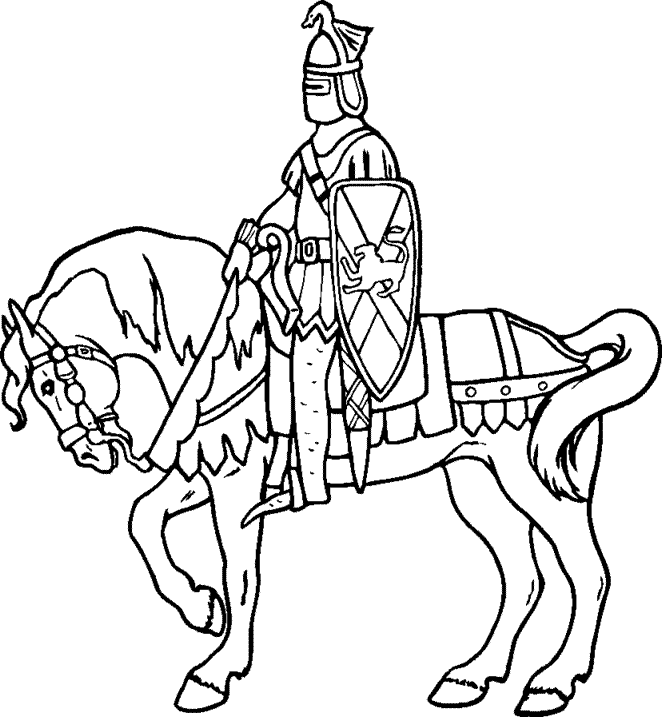 Coloring page: Knight (Characters) #86928 - Free Printable Coloring Pages