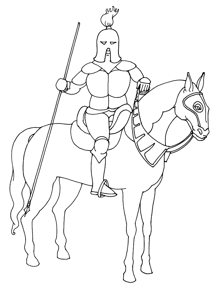 Coloring page: Knight (Characters) #86950 - Free Printable Coloring Pages