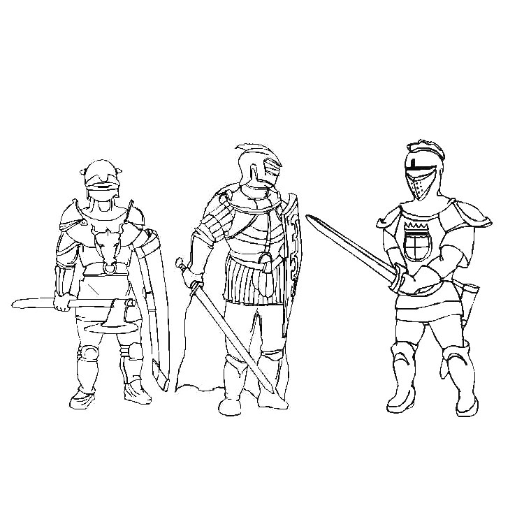 Coloring page: Knight (Characters) #86974 - Free Printable Coloring Pages