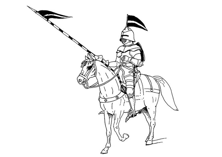 Coloring page: Knight (Characters) #86976 - Printable coloring pages
