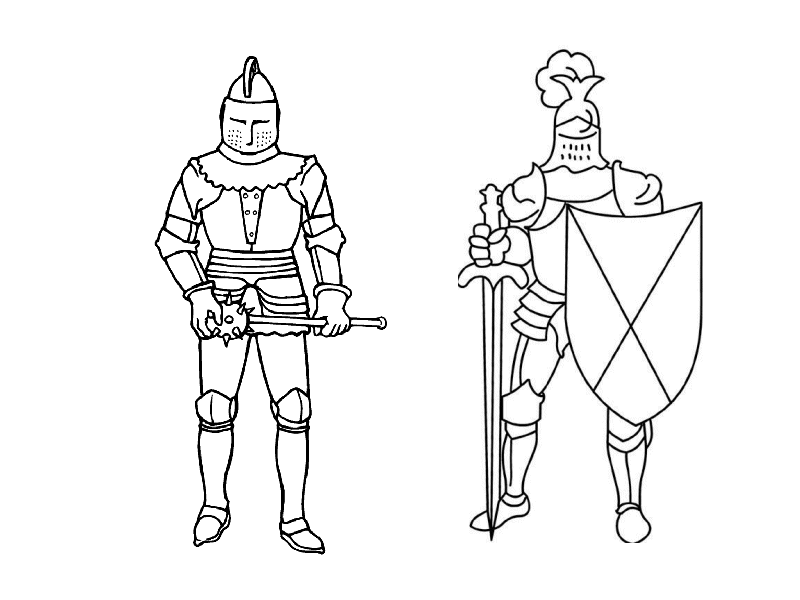 Coloring page: Knight (Characters) #86977 - Free Printable Coloring Pages