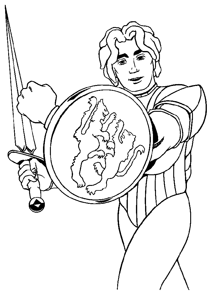 Coloring page: Knight (Characters) #86984 - Printable coloring pages