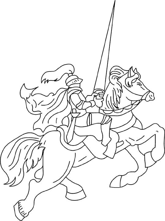 Coloring page: Knight (Characters) #86987 - Free Printable Coloring Pages