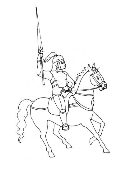 Coloring page: Knight (Characters) #87018 - Free Printable Coloring Pages
