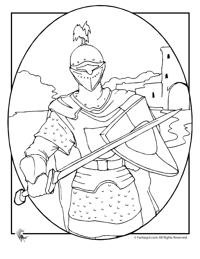 Coloring page: Knight (Characters) #87025 - Free Printable Coloring Pages