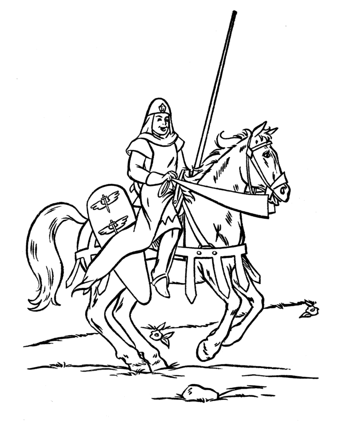 Coloring page: Knight (Characters) #87028 - Free Printable Coloring Pages