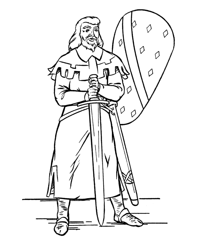 Coloring page: Knight (Characters) #87038 - Free Printable Coloring Pages