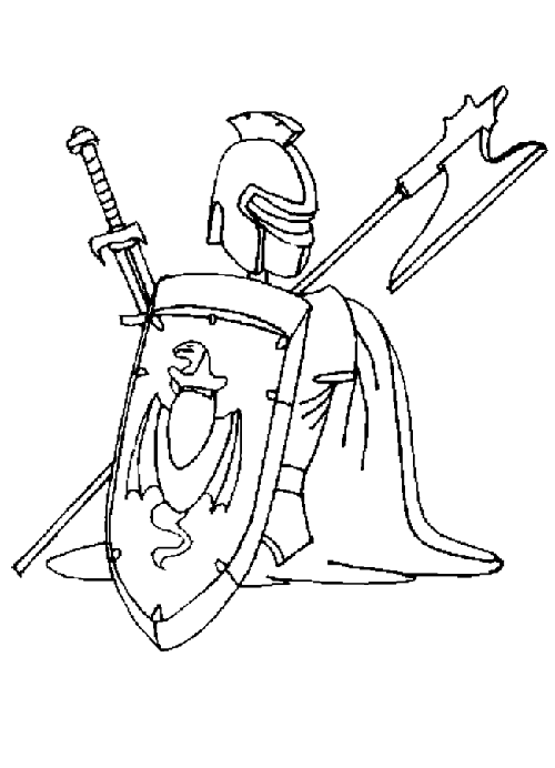 Coloring page: Knight (Characters) #87058 - Free Printable Coloring Pages