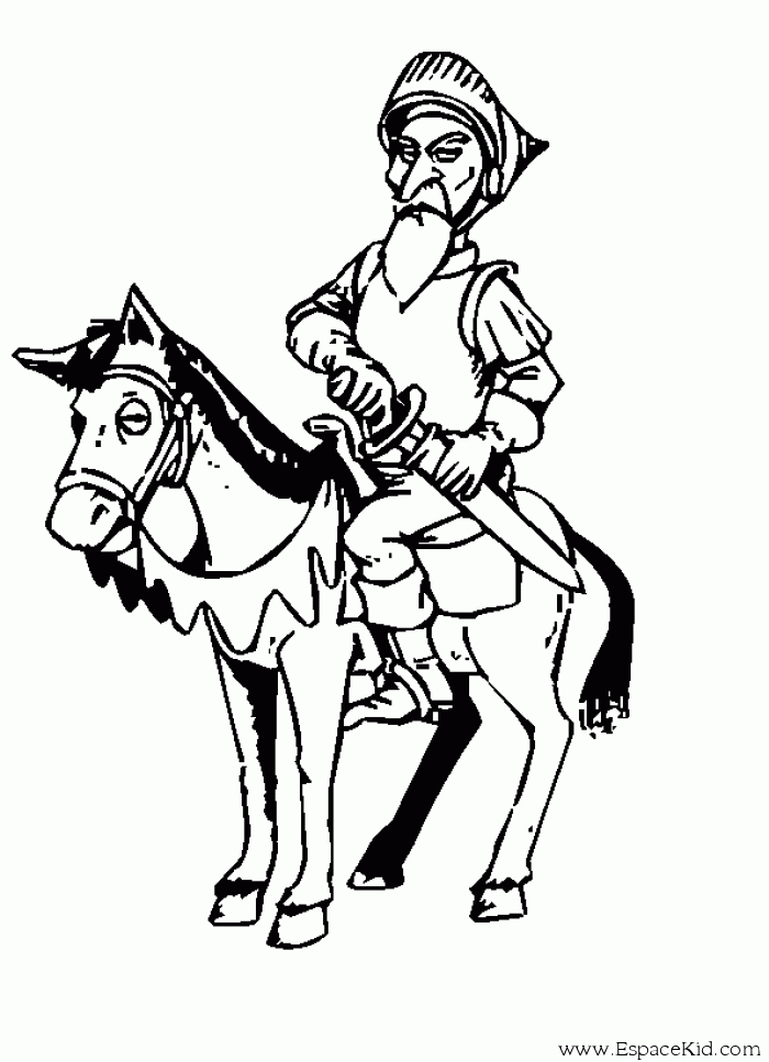 Coloring page: Knight (Characters) #87066 - Free Printable Coloring Pages