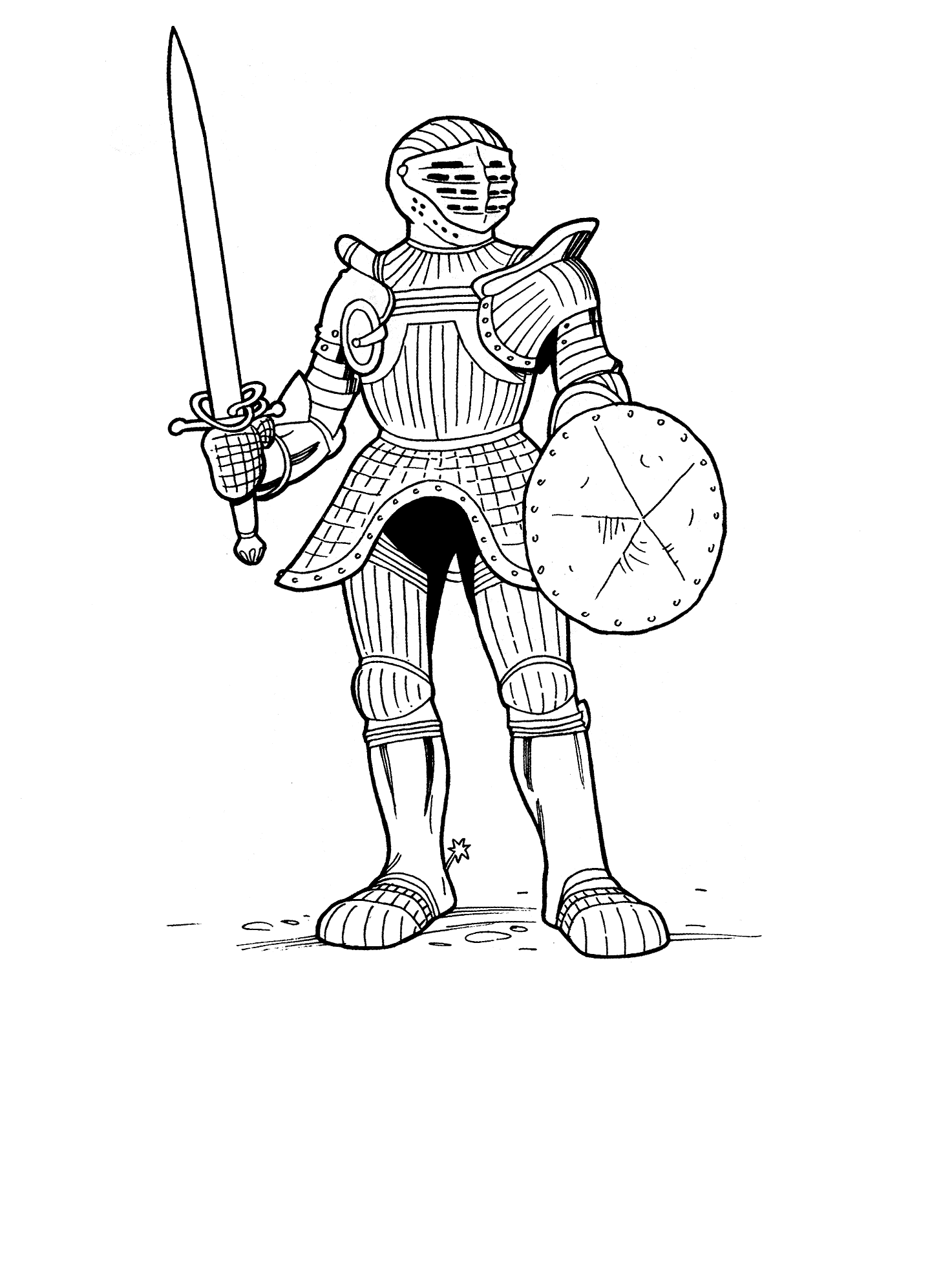 Coloring page: Knight (Characters) #87097 - Printable coloring pages
