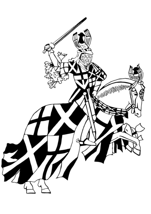 Coloring page: Knight (Characters) #87207 - Free Printable Coloring Pages