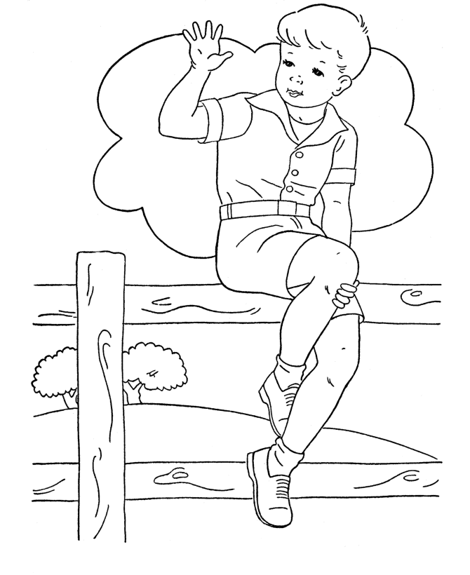 Coloring page: Little Boy (Characters) #97437 - Printable coloring pages
