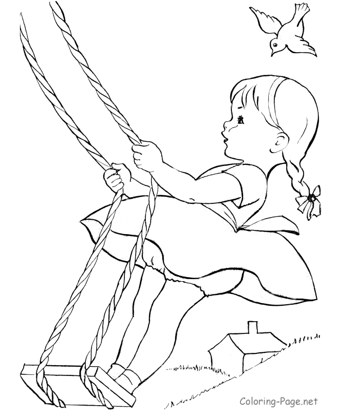 Coloring page: Little Girl (Characters) #96502 - Free Printable Coloring Pages