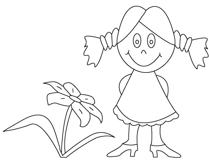 Coloring page: Little Girl (Characters) #96526 - Free Printable Coloring Pages
