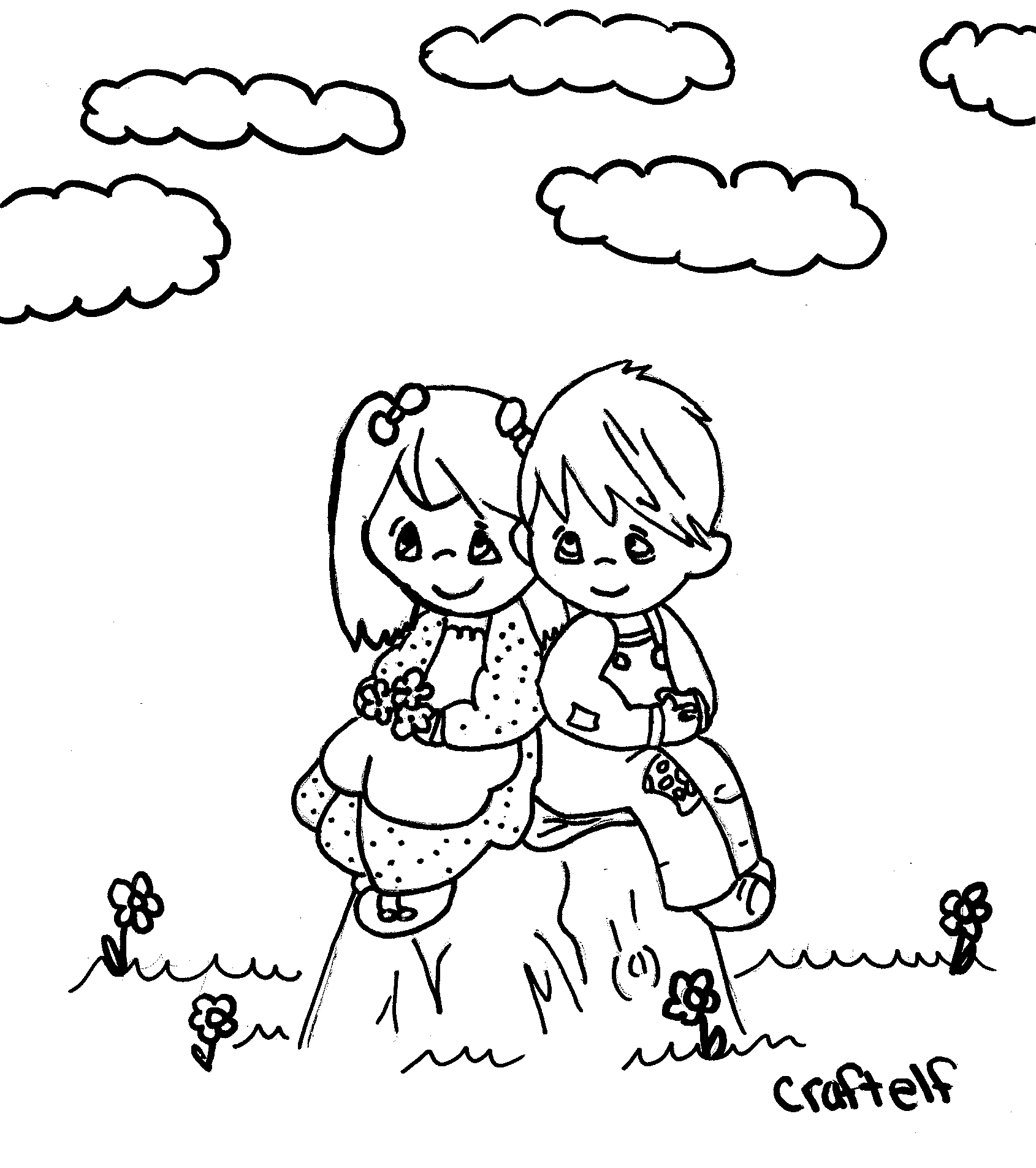Coloring page: Little Girl (Characters) #96566 - Free Printable Coloring Pages