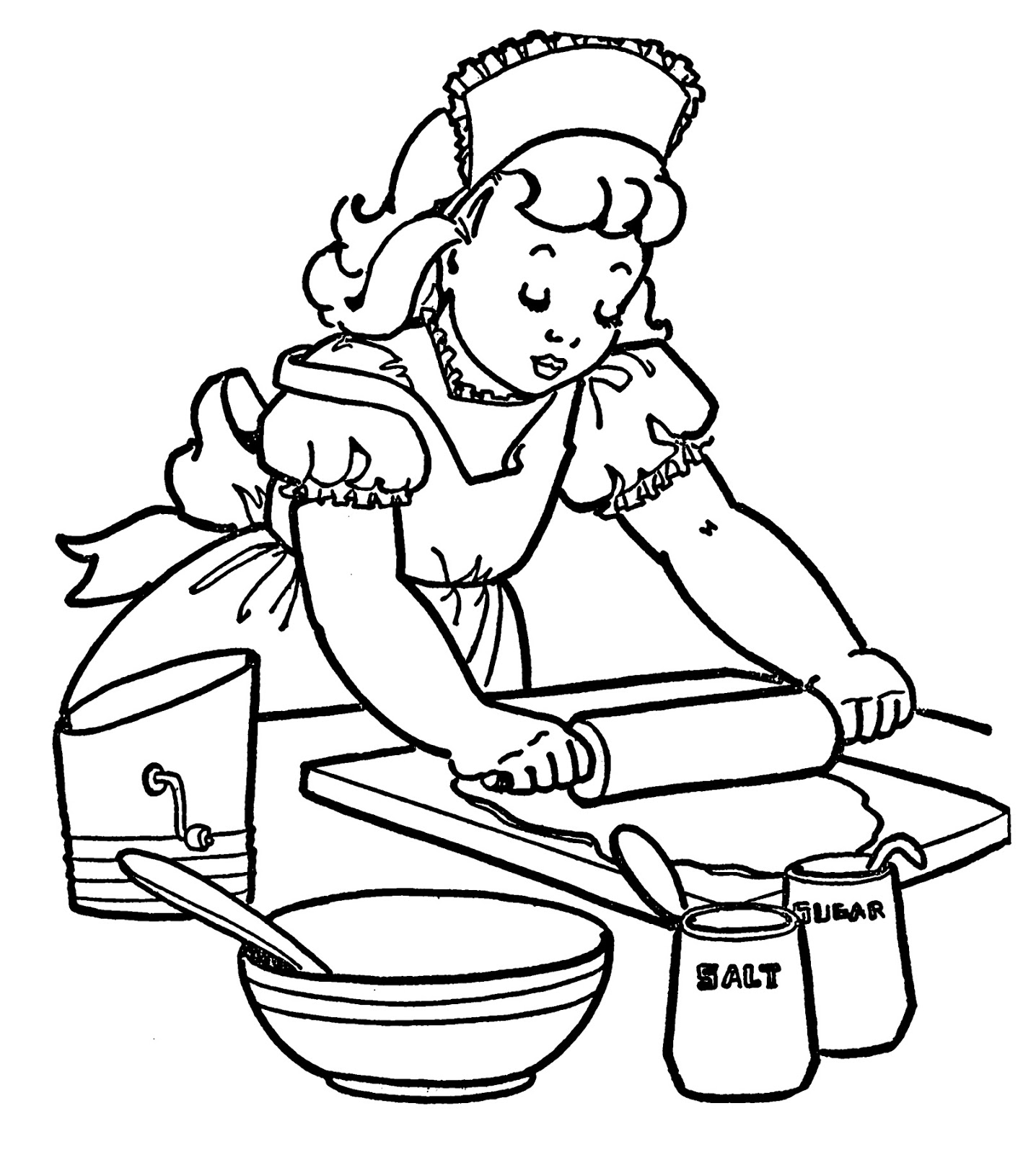 Coloring page: Little Girl (Characters) #96580 - Free Printable Coloring Pages