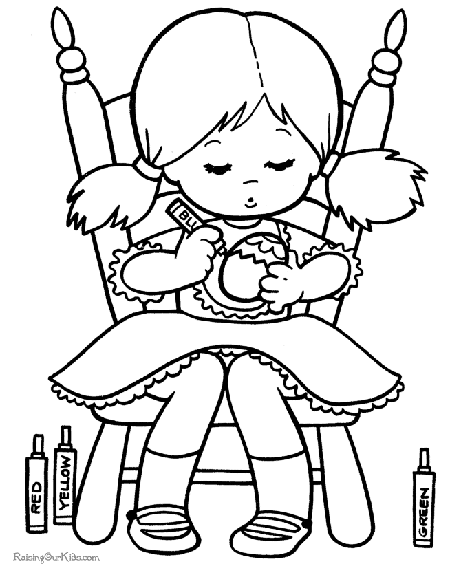 Coloring page: Little Girl (Characters) #96598 - Free Printable Coloring Pages