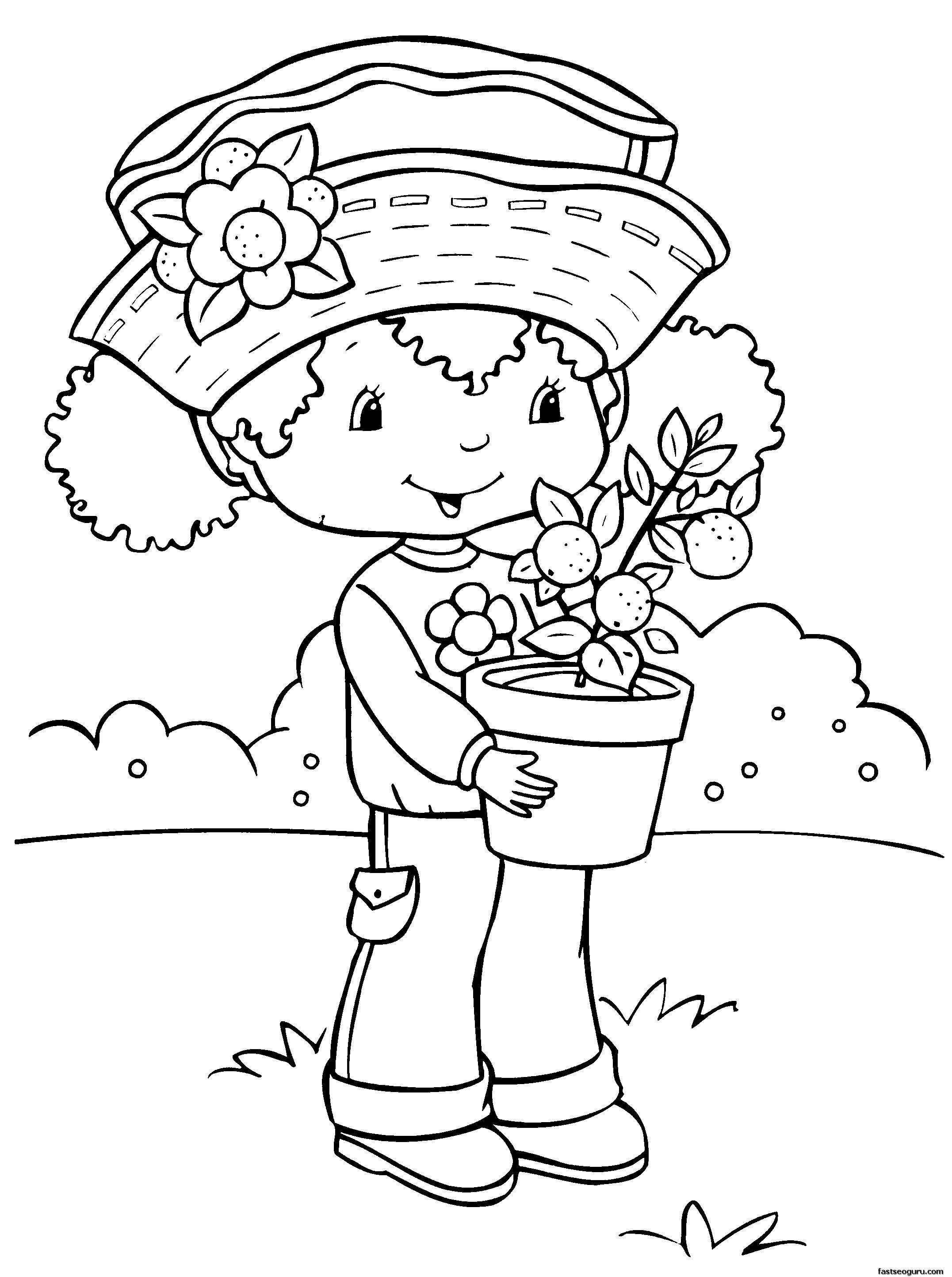 Drawing Little Girl #96643 (Characters) – Printable coloring pages