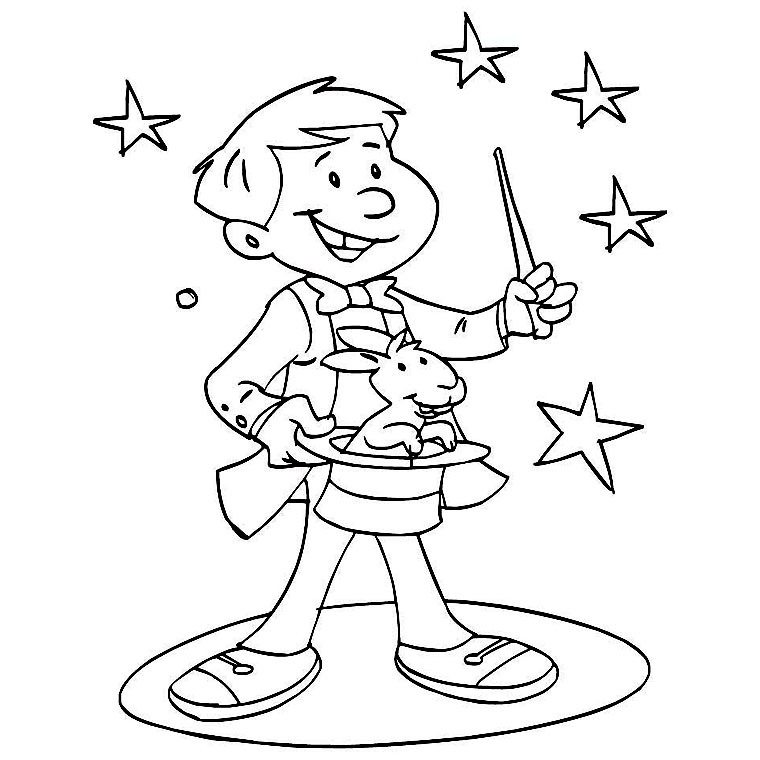 Coloring page: Magician (Characters) #100702 - Free Printable Coloring Pages