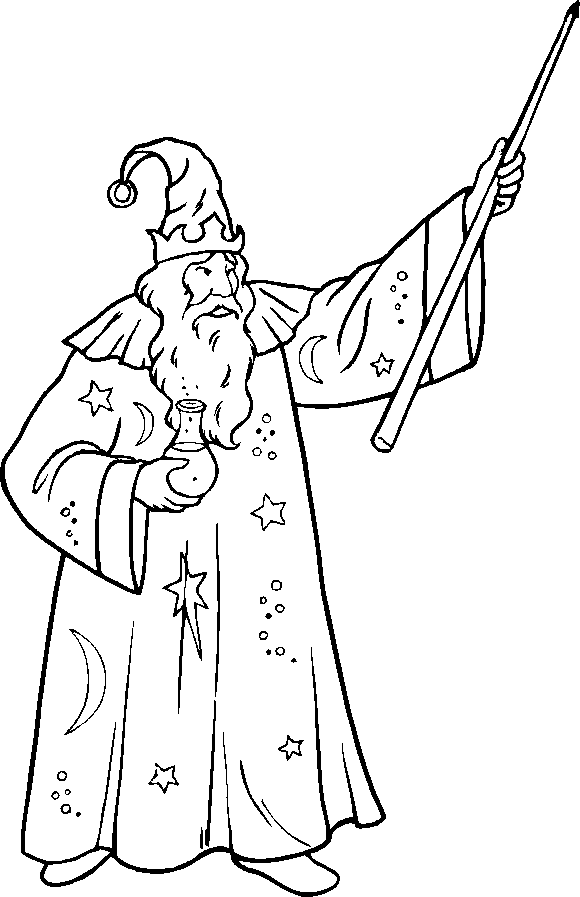 coloring pages magician