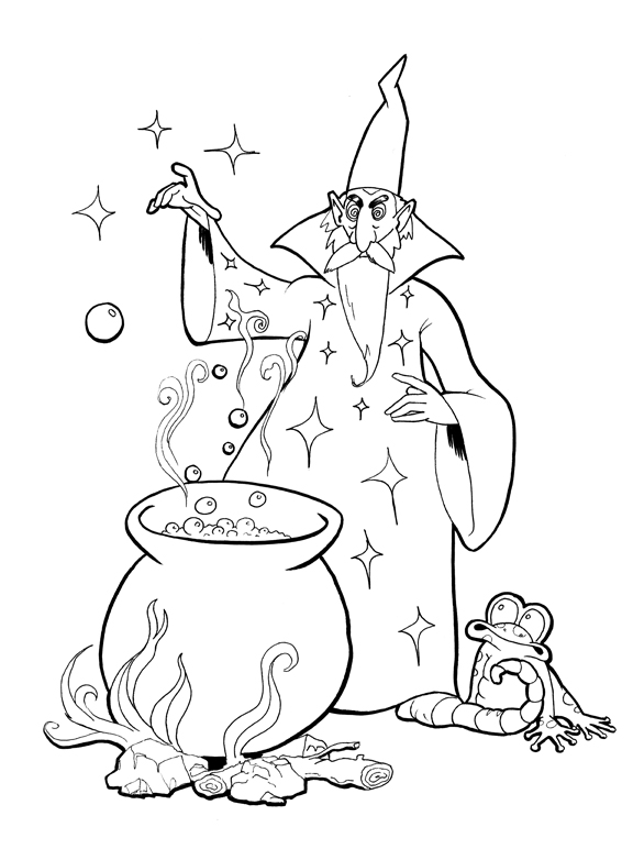 wizrd coloring pages
