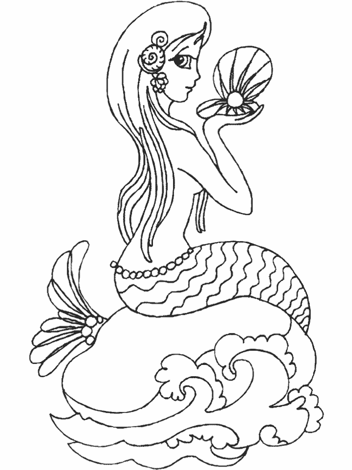 Coloring page: Mermaid (Characters) #147157 - Free Printable Coloring Pages