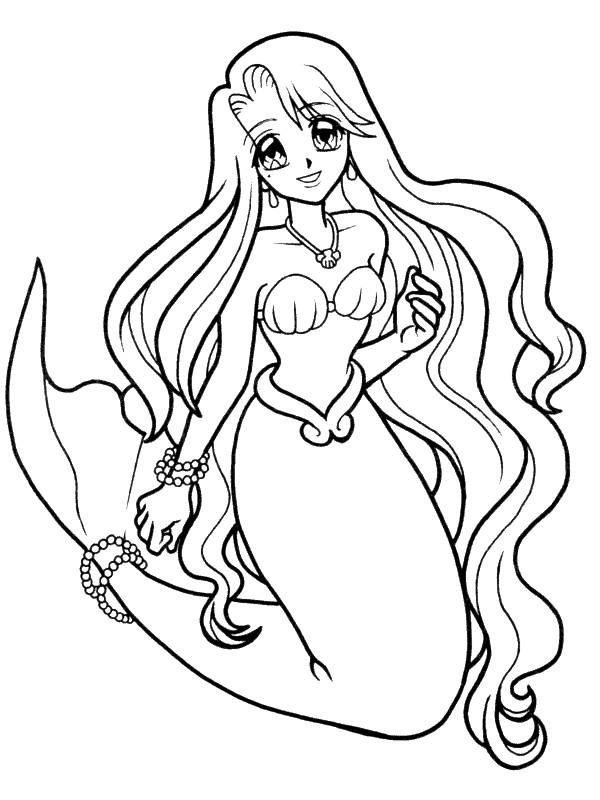 Coloring page: Mermaid (Characters) #147161 - Free Printable Coloring Pages