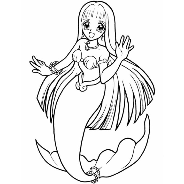 Coloring page: Mermaid (Characters) #147164 - Free Printable Coloring Pages