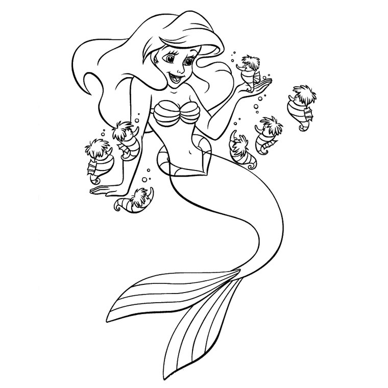 Coloring page: Mermaid (Characters) #147165 - Free Printable Coloring Pages