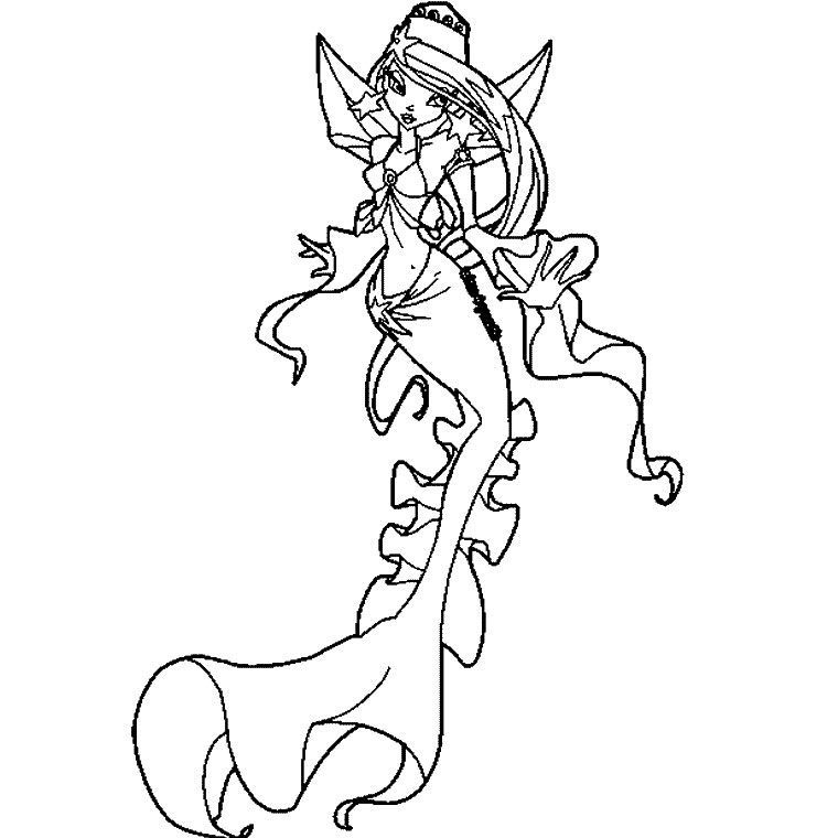 Coloring page: Mermaid (Characters) #147168 - Free Printable Coloring Pages