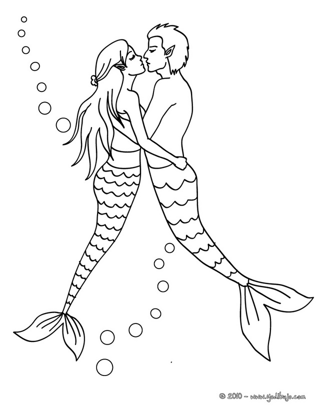 Coloring page: Mermaid (Characters) #147174 - Free Printable Coloring Pages