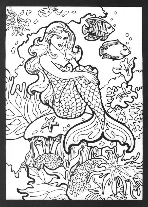 Coloring page: Mermaid (Characters) #147179 - Free Printable Coloring Pages