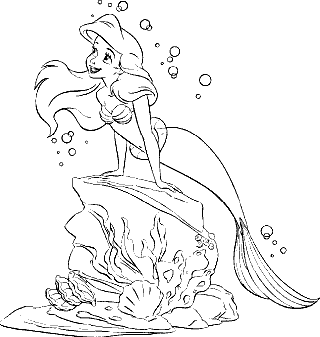 Coloring page: Mermaid (Characters) #147182 - Free Printable Coloring Pages