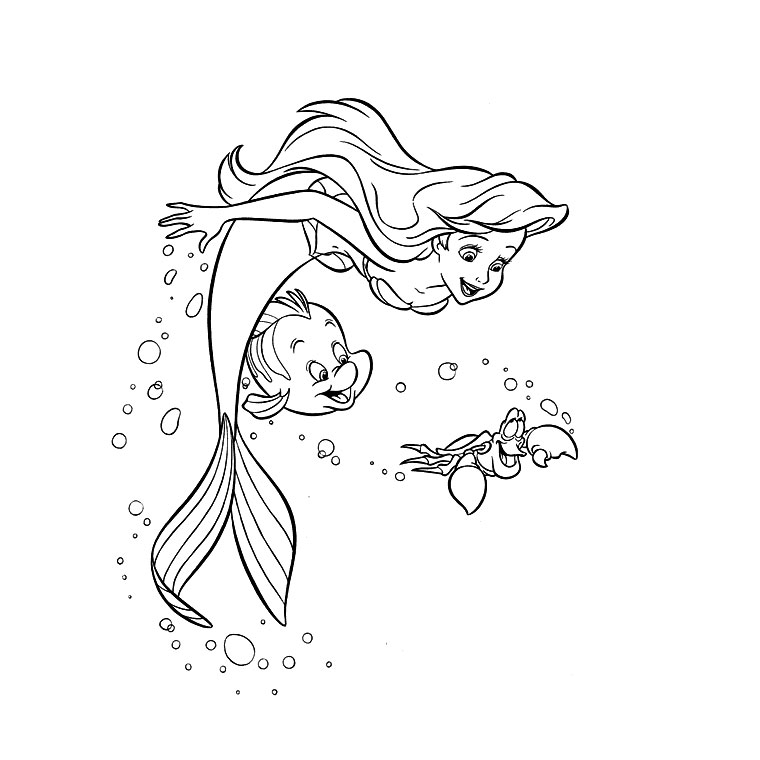Drawing Mermaid #147188 (Characters) – Printable coloring pages.