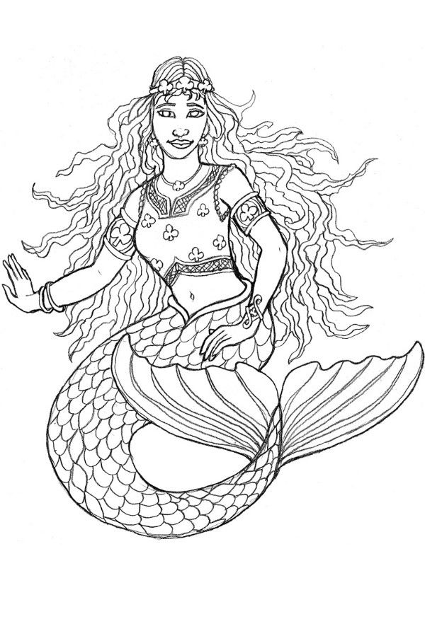 Coloring page: Mermaid (Characters) #147189 - Free Printable Coloring Pages