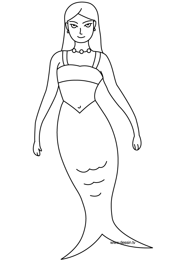 Coloring page: Mermaid (Characters) #147195 - Free Printable Coloring Pages