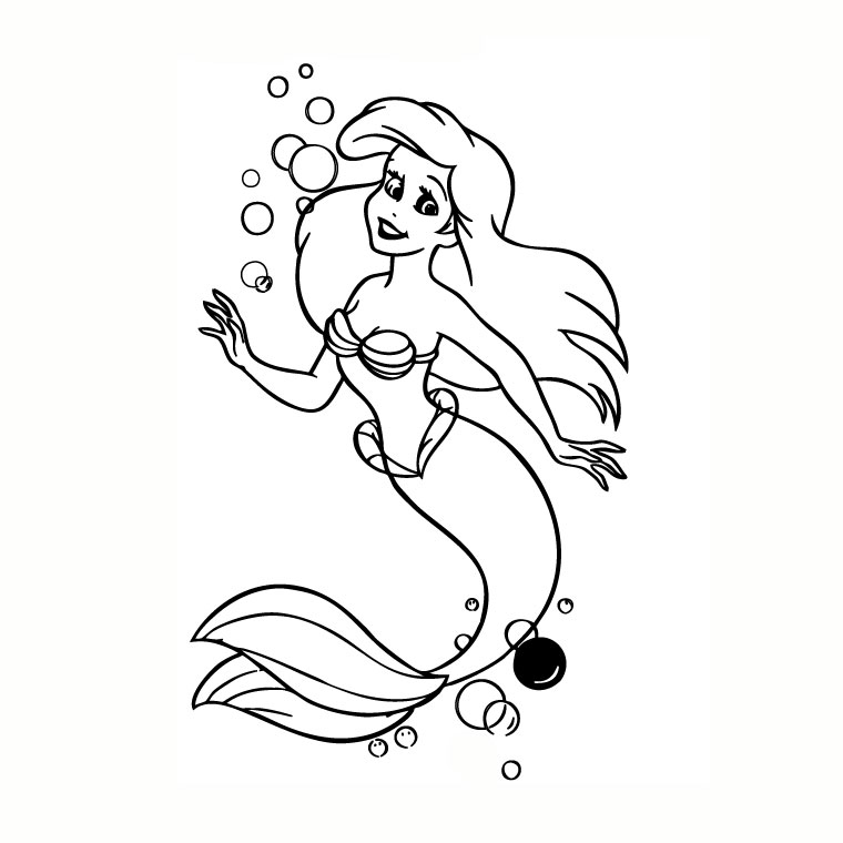 Coloring page: Mermaid (Characters) #147198 - Free Printable Coloring Pages