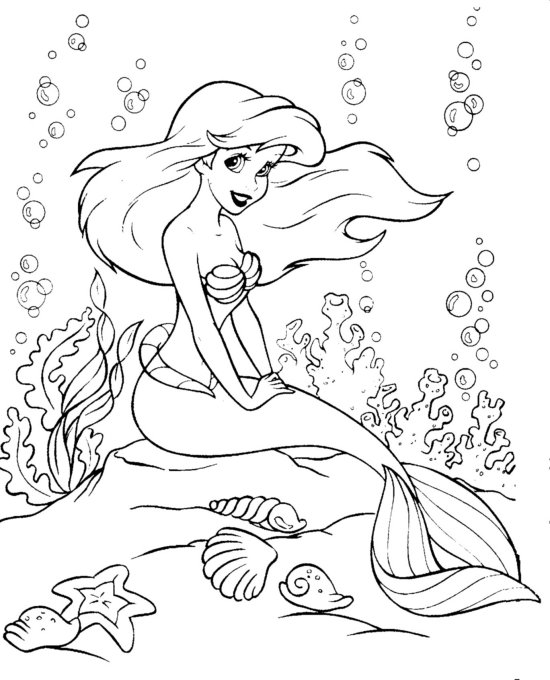 Coloring page: Mermaid (Characters) #147199 - Free Printable Coloring Pages