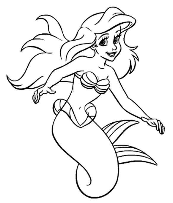 Coloring page: Mermaid (Characters) #147204 - Free Printable Coloring Pages