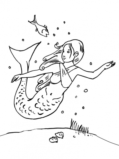 Coloring page: Mermaid (Characters) #147213 - Free Printable Coloring Pages