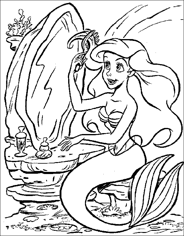 Coloring page: Mermaid (Characters) #147221 - Free Printable Coloring Pages