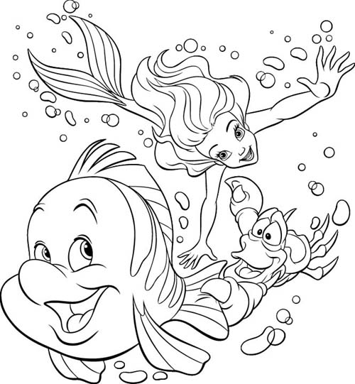 Coloring page: Mermaid (Characters) #147224 - Free Printable Coloring Pages
